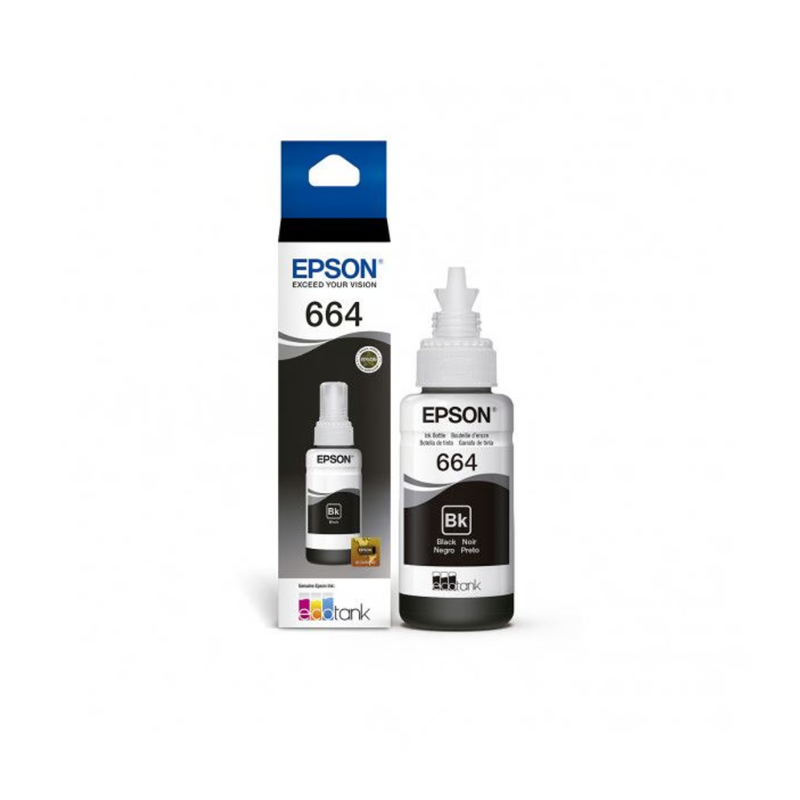 Botella de tinta Epson T664120-AL negro