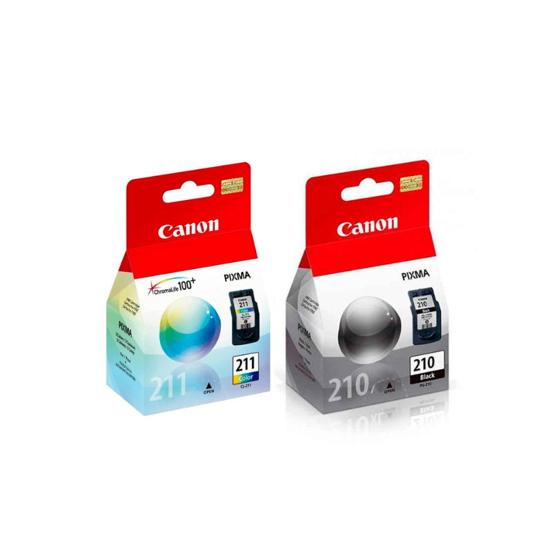 Kit Tinta Canon 210 y 211 - Negro y Tricolor Original
