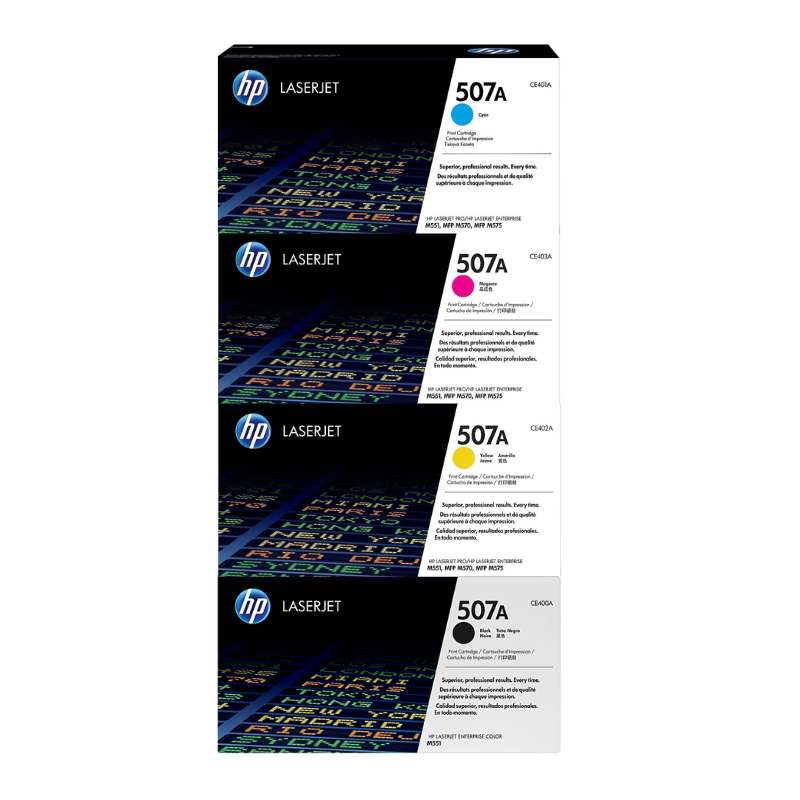 Kit toner HP 507A (CE400A, CE401A, CE402A, CE4023A)