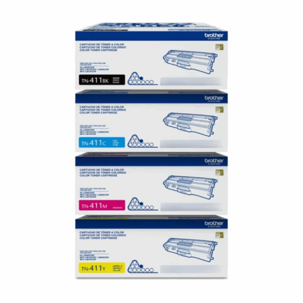 Toner Brother TN-411 (Pack de 4 colores C, M, Y, BK)