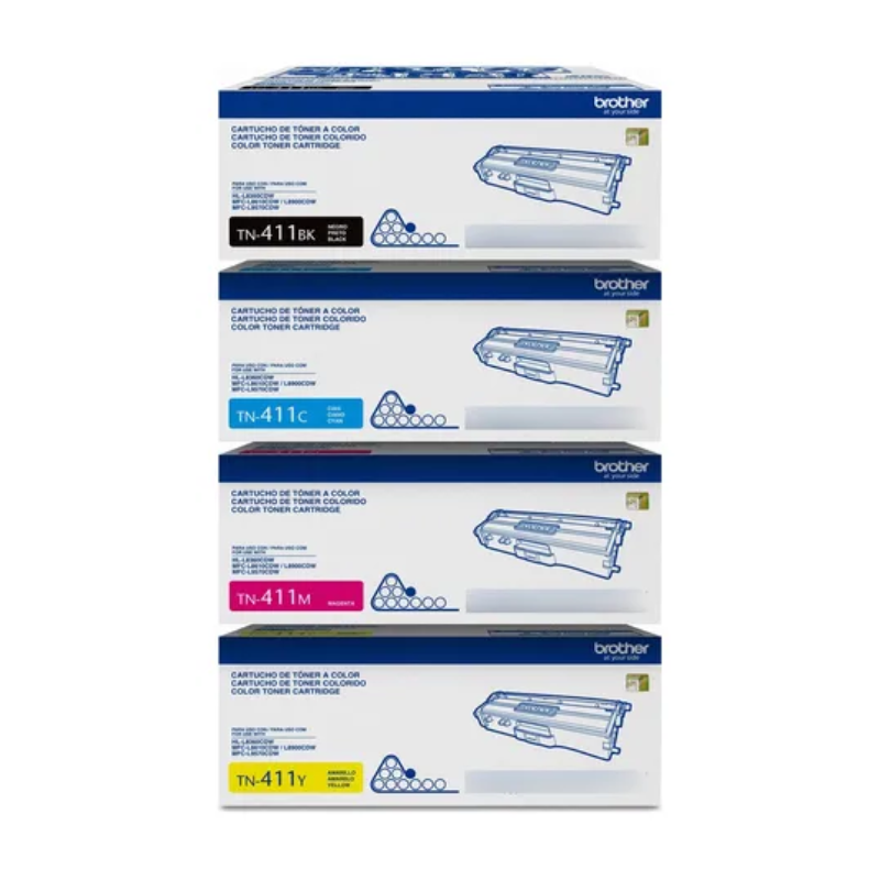 Toner Brother TN-411 (Pack de 4 colores C, M, Y, BK)