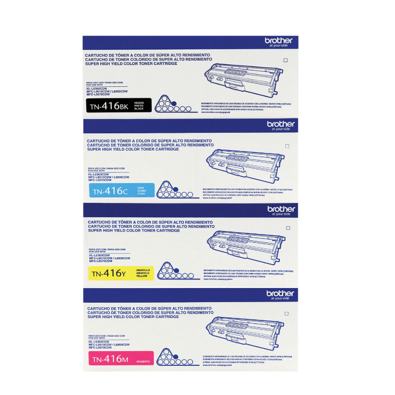 Toner Brother TN-416 (Pack de 4 colores C, M, Y, BK)