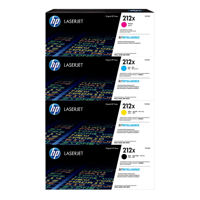 Kit toner HP 212X (Cyan, Magenta, Amarillo Y Negro)