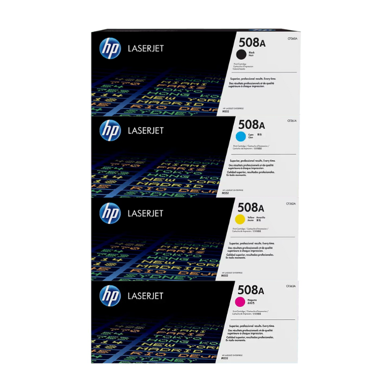 Kit toner HP 508A (Cyan, Magenta, Amarillo Y Negro)
