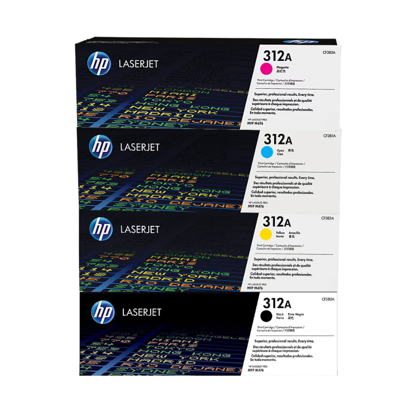 Toner HP 312A Original (Pack de 4 colores C, M, Y, BK)