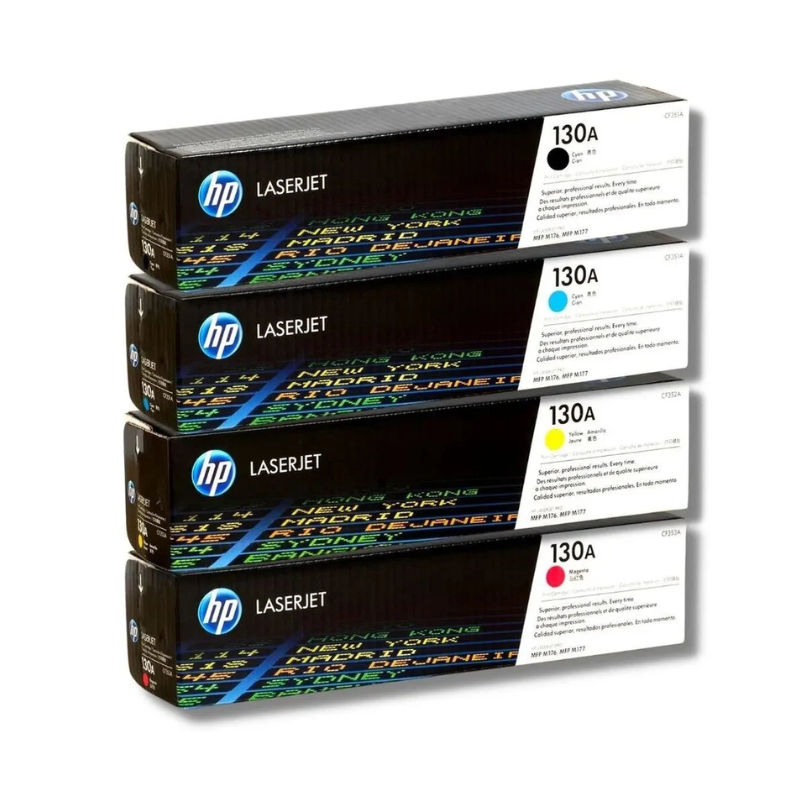 Kit toner HP 130A (Cyan, Magenta, Amarillo Y Negro)