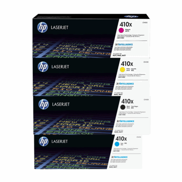Kit toner HP 410X (Cyan, Magenta, Amarillo Y Negro)