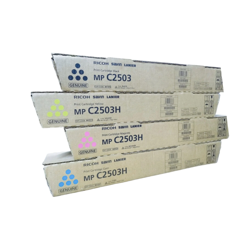Kit de Toner Ricoh Mp C2503 (Cyan, Amarillo, Magenta y Negro)