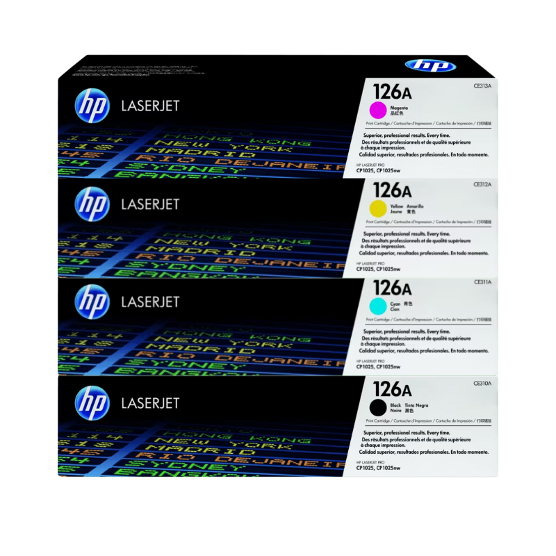 Kit de toner HP 126A (CE310A, CE311A, CE312A y CE313A)