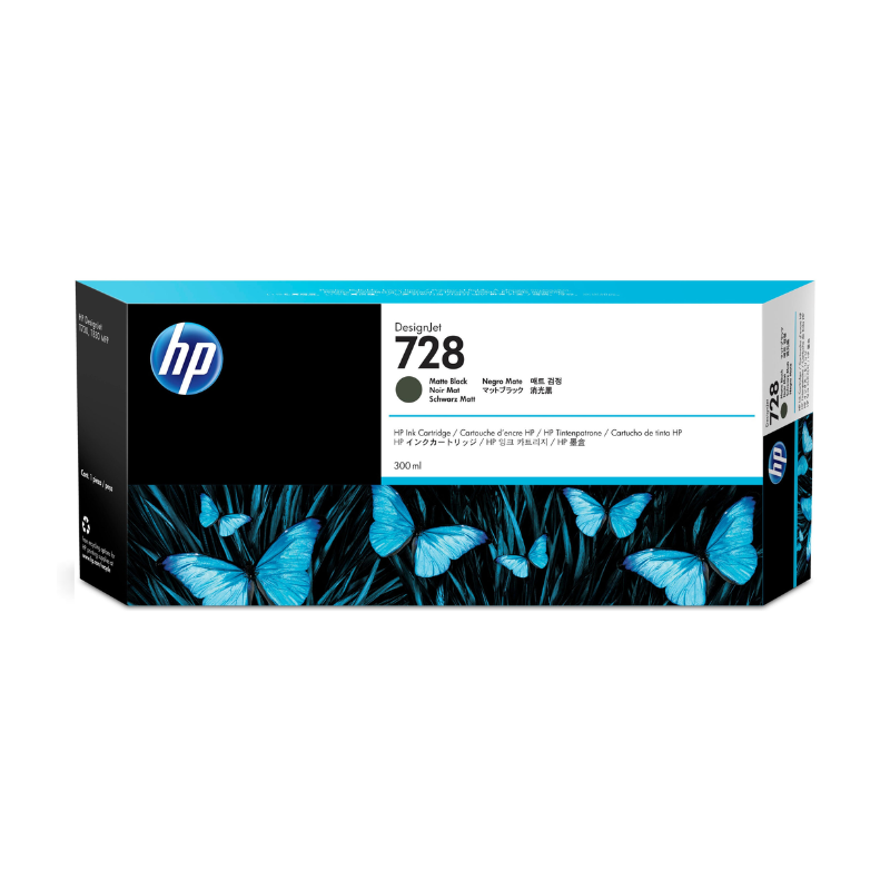 Tinta Hp 728 (F9J68A) 300ml Matte Black