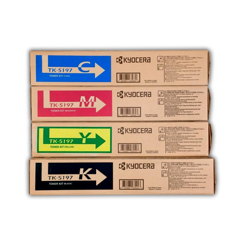 Kit de Toner Kyocera TK-5197 (Negro, Magenta, Cyan y Amarillo)