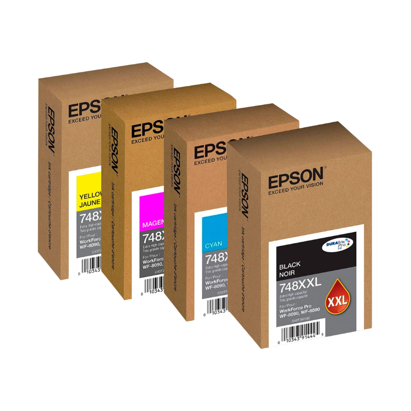 Kit de Tintas T748XXL WF-6090 6590 WF-8590 WF-8090 Original